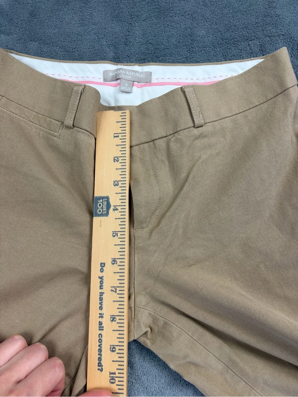 Banana Republic woman’s Tan Slim Chinos Sloan size 4